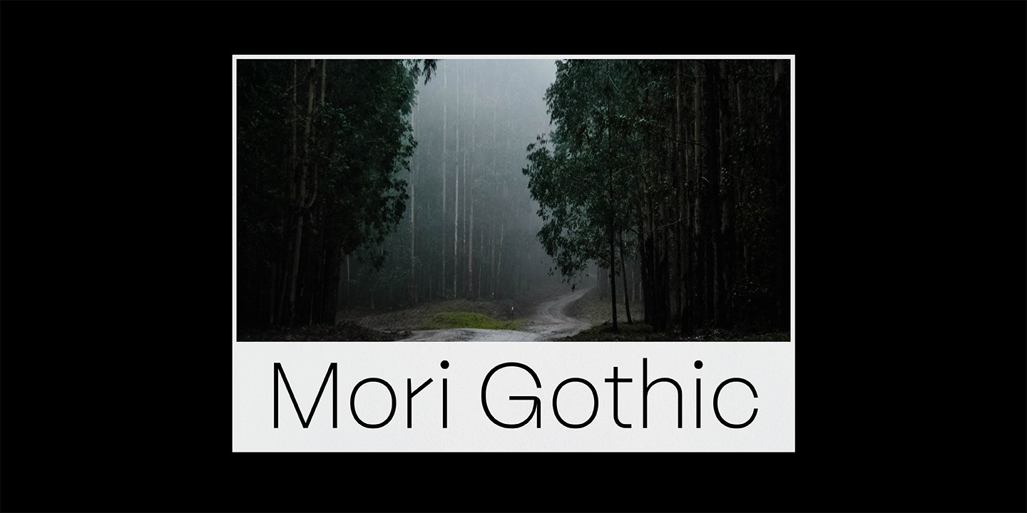 Пример шрифта Mori Gothic #9